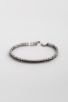 دستبند استیل (فولاد) سفید مردانه استیل (فولاد) So Chic - کد 888122556