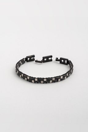 دستبند استیل (فولاد) طوسی مردانه استیل (فولاد) So Chic - کد 888122480