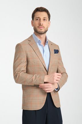 کت بلیزر بژ مردانه پلی استر Frappoli - کد 884229192
