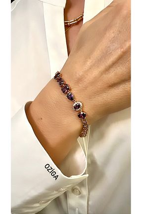 دستبند استیل (فولاد) صورتی زنانه استیل (فولاد) Ozi - کد 888139174