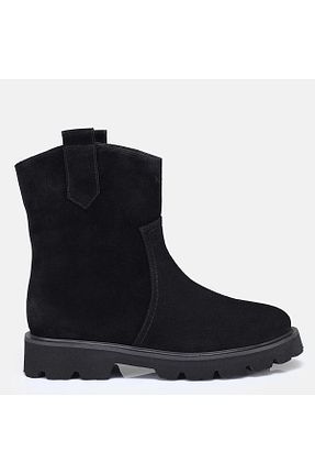 بوت / نیم بوت مشکی زنانه چرم خالص 37Numara - کد 886560050