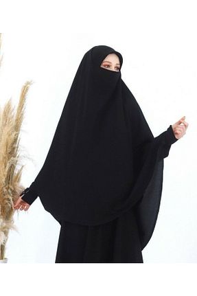 کلاه و ابایا مشکی زنانه بافت Şahane - کد 302778433