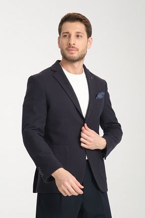 کت بلیزر سرمه ای مردانه مخلوط پلی استر Frappoli - کد 885990873