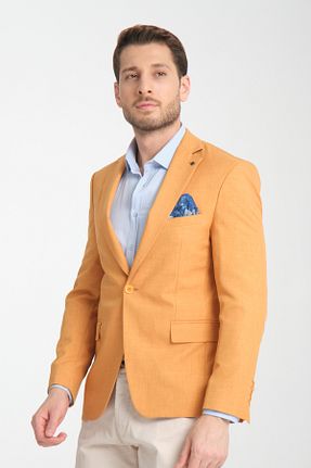 کت بلیزر نارنجی مردانه پلی ویسکون Frappoli - کد 886694871