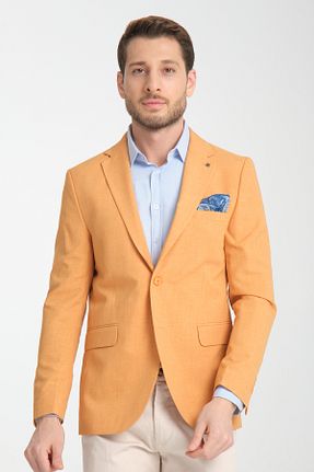 کت بلیزر نارنجی مردانه پلی ویسکون Frappoli - کد 886707328