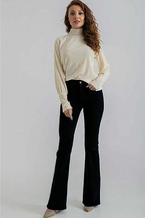 شلوار جین مشکی زنانه پاچه لوله تفنگی TRENDNATUREL - کد 221345917