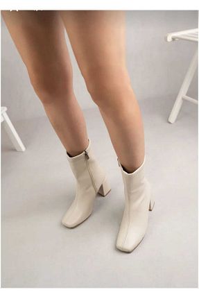 بوت / نیم بوت بژ زنانه پاشنه تخت Wiami - کد 888156509