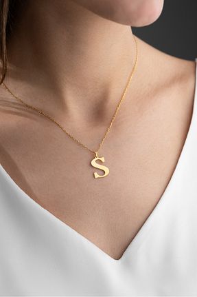 گردنبند نقره طلائی زنانه 925 عیار Vetro Silver - کد 469592607