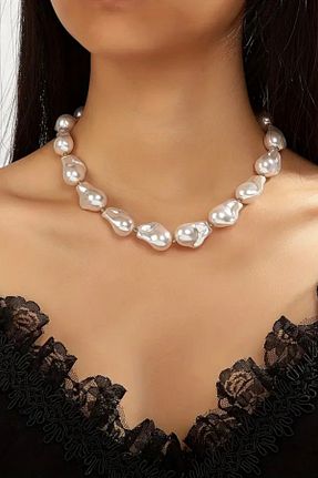 گردنبند جواهر رنگی زنانه مروارید Mrs Flower - کد 888598019