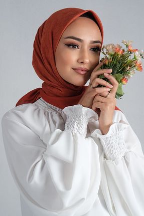 شال نارنجی زنانه پنبه ای haremscarfs - کد 888600312