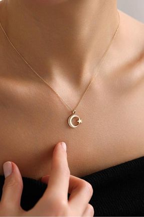 گردنبند طلا طلائی زنانه 14 عیار Tufanlar Kuyumculuk - کد 888599456