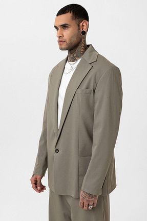 کت خاکی مردانه اورسایز VAMOSCLO - کد 844095671