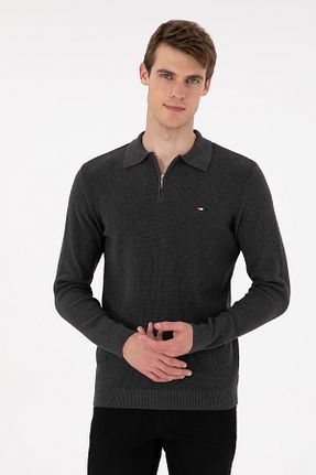 پلیور طوسی مردانه ساده U.S. Polo Assn. - کد 888169525