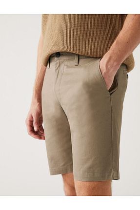 شلوارک و برمودا بژ مردانه رگولار Marks & Spencer - کد 666724213