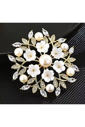 سنجاق سینه زرد زنانه فلزی ESJ - کد 888189434