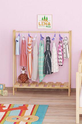 چوب لباسی قهوه ای چوب lena ahşap - کد 830501442
