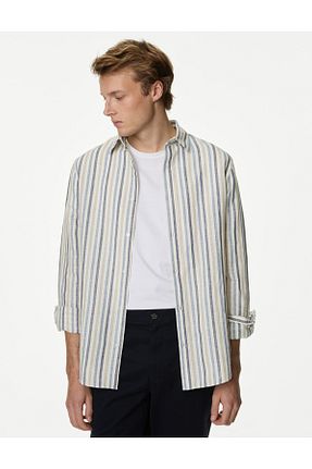 پیراهن آبی مردانه رگولار Marks & Spencer - کد 851505629