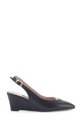 کفش پاشنه بلند پر مشکی زنانه پاشنه کوتاه (1 - 4 سانتی متر) Nine West - کد 932616840