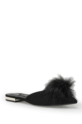 دمپائی مشکی زنانه چرم مصنوعی Nine West - کد 411634223