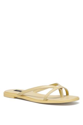 دمپائی زرد زنانه چرم مصنوعی Nine West - کد 263974264
