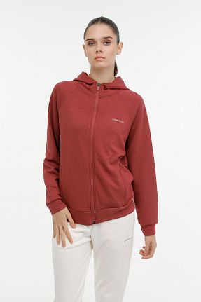 سوئیشرت زرشکی زنانه ساده Lumberjack - کد 776747635