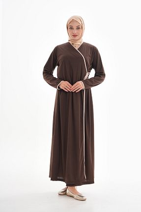 لباس حجاب قهوه ای زنانه رگولار medipek - کد 888260933
