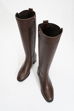 چکمه قهوه ای زنانه چرم خالص luvishoes - کد 888298861