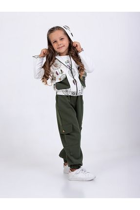ست بالاتنه و پائین تنه خاکی بچه گانه بافتنی Filizdens Kids - کد 888686465