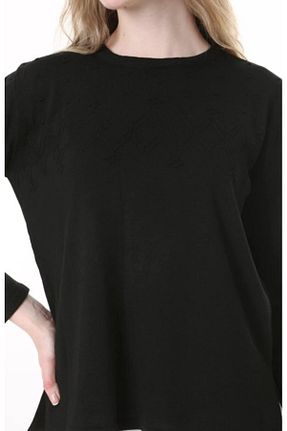 پلیور سایز بزرگ مشکی زنانه Straight Fresh&Moda - کد 888738331