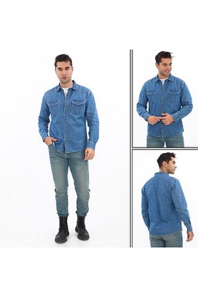 پیراهن آبی مردانه رگولار MAGNUM JEANS DENİM - کد 888332409