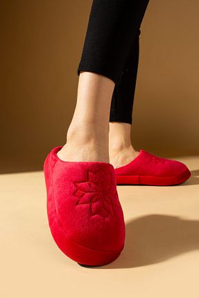 دمپائی خانگی قرمز زنانه پارچه ای Pembe Potin - کد 888345450