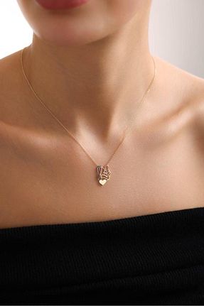 گردنبند طلا طلائی زنانه 14 عیار Tufanlar Kuyumculuk - کد 888744004