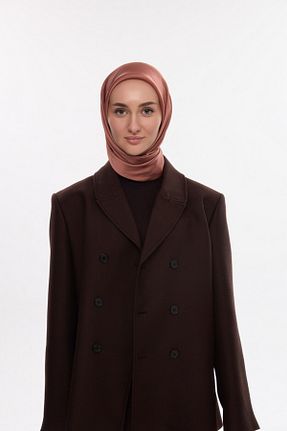 روسری قهوه ای پنبه پلی استر MİRSOY SCARF - کد 888367399