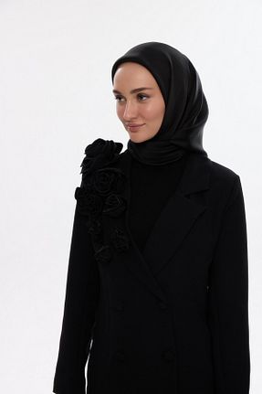 روسری مشکی پنبه پلی استر MİRSOY SCARF - کد 888367404