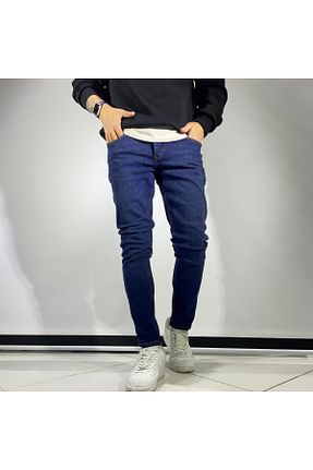 شلوار جین سرمه ای مردانه پاچه تنگ higo - کد 888369323
