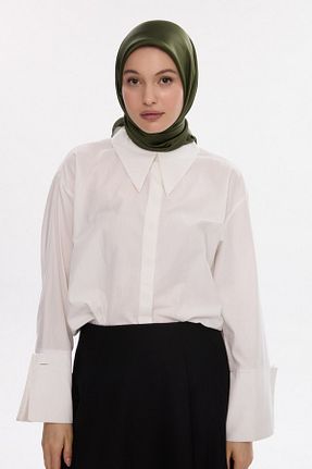 روسری خاکی پنبه پلی استر MİRSOY SCARF - کد 888367301