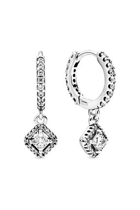 گوشواره نقره نارنجی زنانه 925 عیار Pandora - کد 669058686
