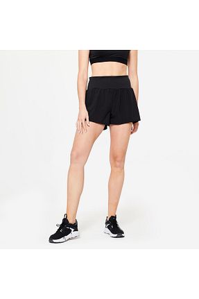 شوارک اسپرت مشکی زنانه الاستین Decathlon - کد 353904357