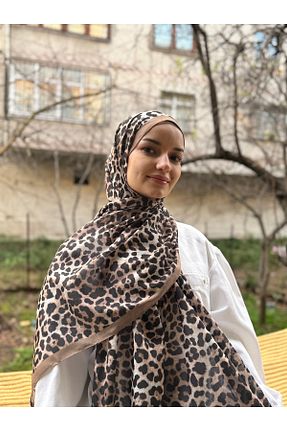 شال قهوه ای زنانه Kesik Elyaf shalby - کد 888379035
