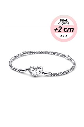 دستبند نقره بژ زنانه 925 عیار Pandora - کد 467904499