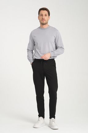 شلوار مشکی مردانه پنبه - پلی استر - الاستین Rodi - کد 888380013