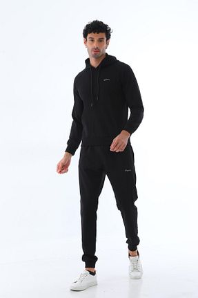 ست گرمکن مشکی مردانه پنبه پلی استر Piyera - کد 762230082
