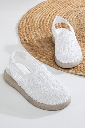 صندل سفید زنانه پاشنه پر Mc vay Shoes - کد 888409419
