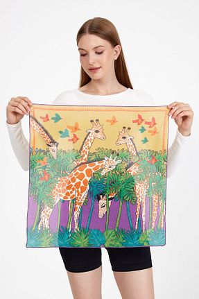 دستمال گردن رنگی زنانه پنبه ای Suzetto - کد 765482523