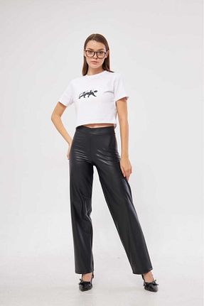 ساق شلواری مشکی زنانه چرم مصنوعی Miss couture - کد 860031733