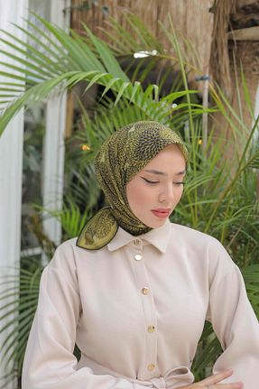 دستمال گردن سبز زنانه پنبه ای Silk Home - کد 888416190