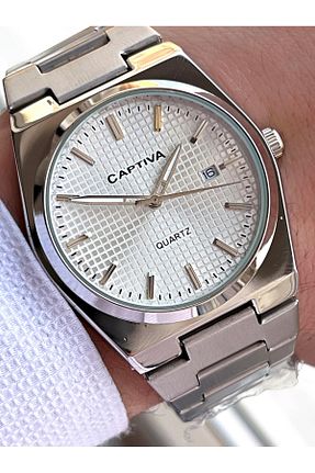 ساعت مچی سفید مردانه 42 میلی متر captiva - کد 888454961