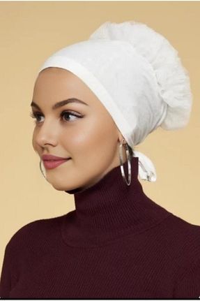 روسری سفید پنبه ای Lerra - کد 888486585
