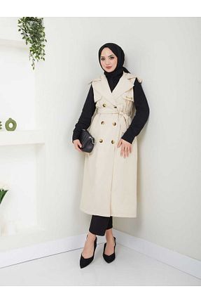 جلیقه حجاب بژ زنانه رگولار MODA - کد 888485595