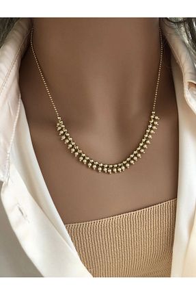 گردنبند استیل ( فولاد ) طلائی زنانه استیل ضد زنگ Swan Jewelry - کد 879793778